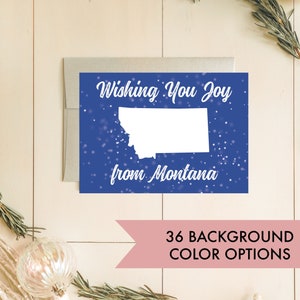 Montana Christmas Cards, Montana Holiday Cards, State Christmas Card Set, MT Holiday Greeting Cards, Montana Cards, State Cards Pack, ST22