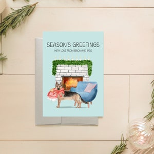 German Shepherd Holiday Cards, Dog Christmas Card, German Shepherd Christmas Greeting Cards, Personalized Dog Cards, GSD Christmas, DG23