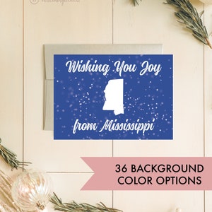 Mississippi Christmas Cards, Mississippi Holiday Cards, State Christmas Card Set, MS Holiday Greeting Cards, Mississippi Cards, ST22