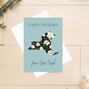 New York Holiday Cards, New York Christmas Cards, State Christmas Card Set, NY Holiday Greeting Cards, New York Cards, State Card Pack, ST23