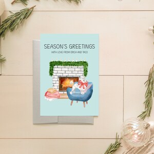 Poodle Holiday Cards, Dog Christmas Card, Poodle Holiday Greeting Cards, Personalized Dog Cards, Miniature Poodle Xmas Cards, DG23