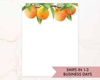 Oranges Notepad - Orange Notepad -  Small Notepad - Social Stationery - Citrus Notepad Gift - Stationary Notepad - Orange Memo Pad - QSOR