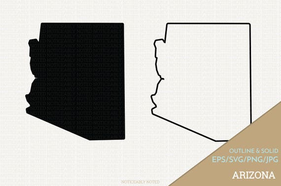 Arizona Vector State Clipart AZ Clip Art Arizona SVG State | Etsy