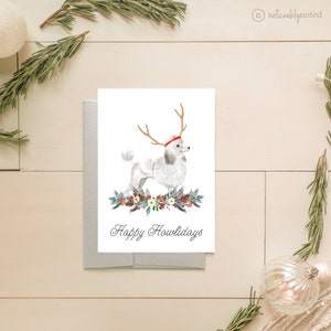 Poodle Christmas Card - Dog Holiday Cards - Dog Christmas Card Set - Unique Holiday Card - Miniature Poodle Holiday Cards Pack - DG3