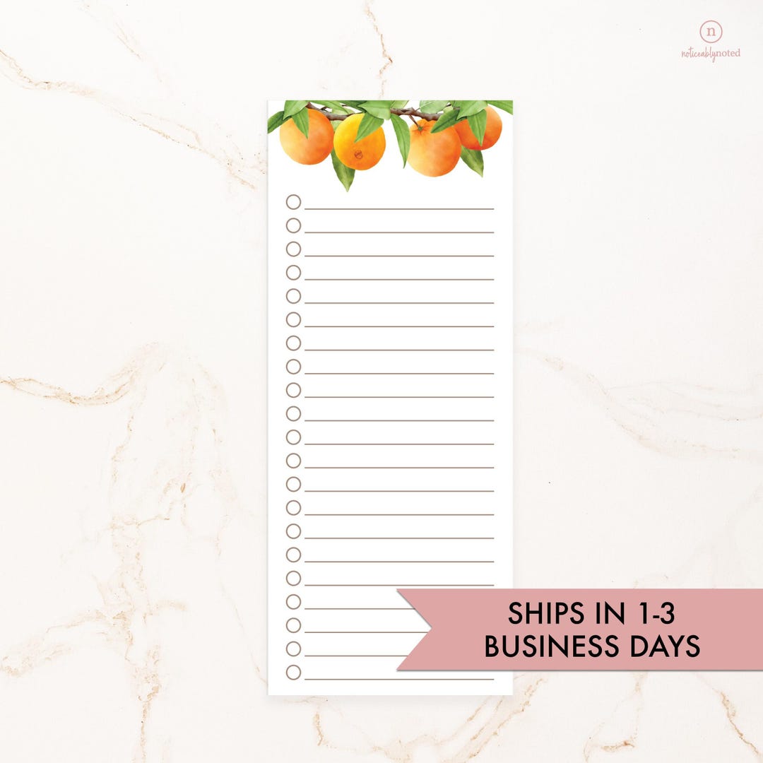 Orange Notepad: Citrus Market Lined Memo Pad - Etsy