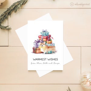 Corgi Holiday Greeting Cards, Corgi Christmas Card, Dog Christmas Card, Welsh Corgi Cards, Dog Christmas, Personalized Christmas Cards, DH4