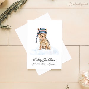 Yorkie Christmas Card Set - Dog Christmas Card - Dog Christmas Card Set - Yorkshire Terrier Holiday Card - Holiday Cards Pack - DG2