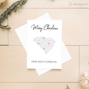 South Carolina Christmas Cards - SC Holiday Cards - Christmas Card Set - Unique Holiday Card - State Xmas - State Holiday Card Pack - ST3