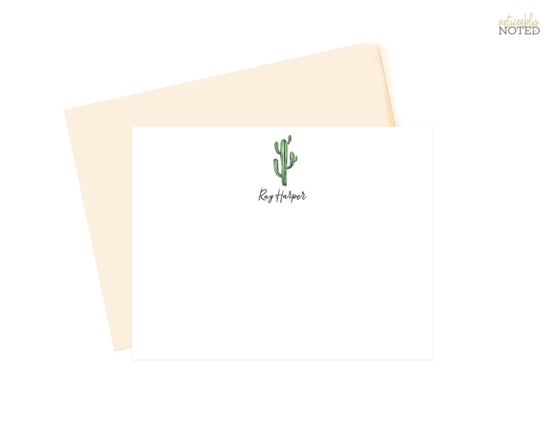 Fine Stationery Cactus Cards CP1 Social Stationery Cacti Note Cards Cactus Stationery Tall Cactus Note Card Set Custom Cactus
