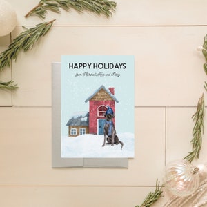 Labrador Retriever Christmas Cards, Lab Greeting Card, Dog Christmas Card, Labrador Holiday Card Set, Personalized Christmas Cards, DG22