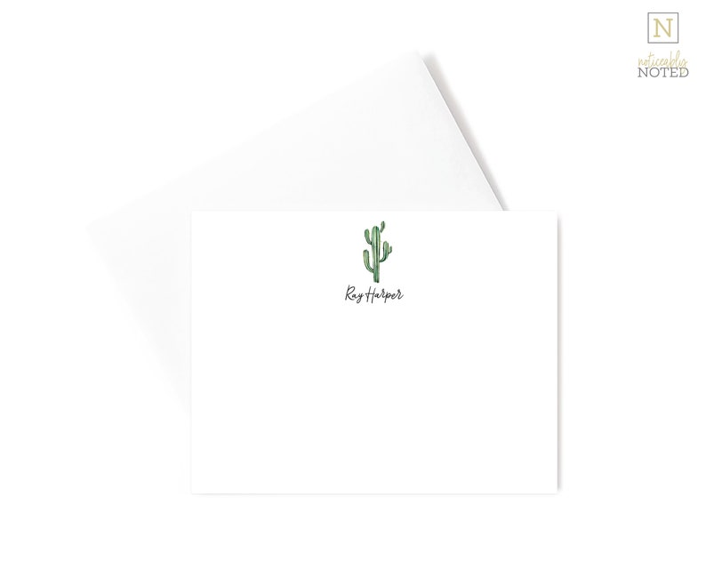 Fine Stationery Cactus Cards CP1 Social Stationery Cacti Note Cards Cactus Stationery Tall Cactus Note Card Set Custom Cactus