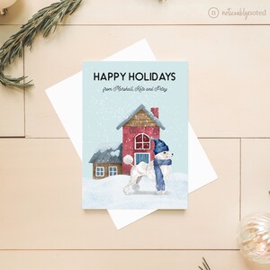 Poodle Christmas Cards, Dog Christmas Card, Poodle Holiday Greeting Cards, Personalized Dog Cards, Poodle Xmas Cards, DG22