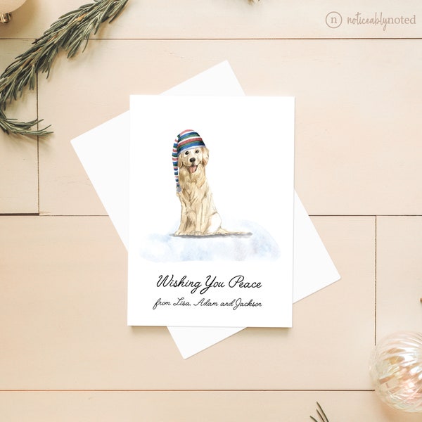 Golden Retriever Christmas Cards - 15 Cards And 16 Envelopes