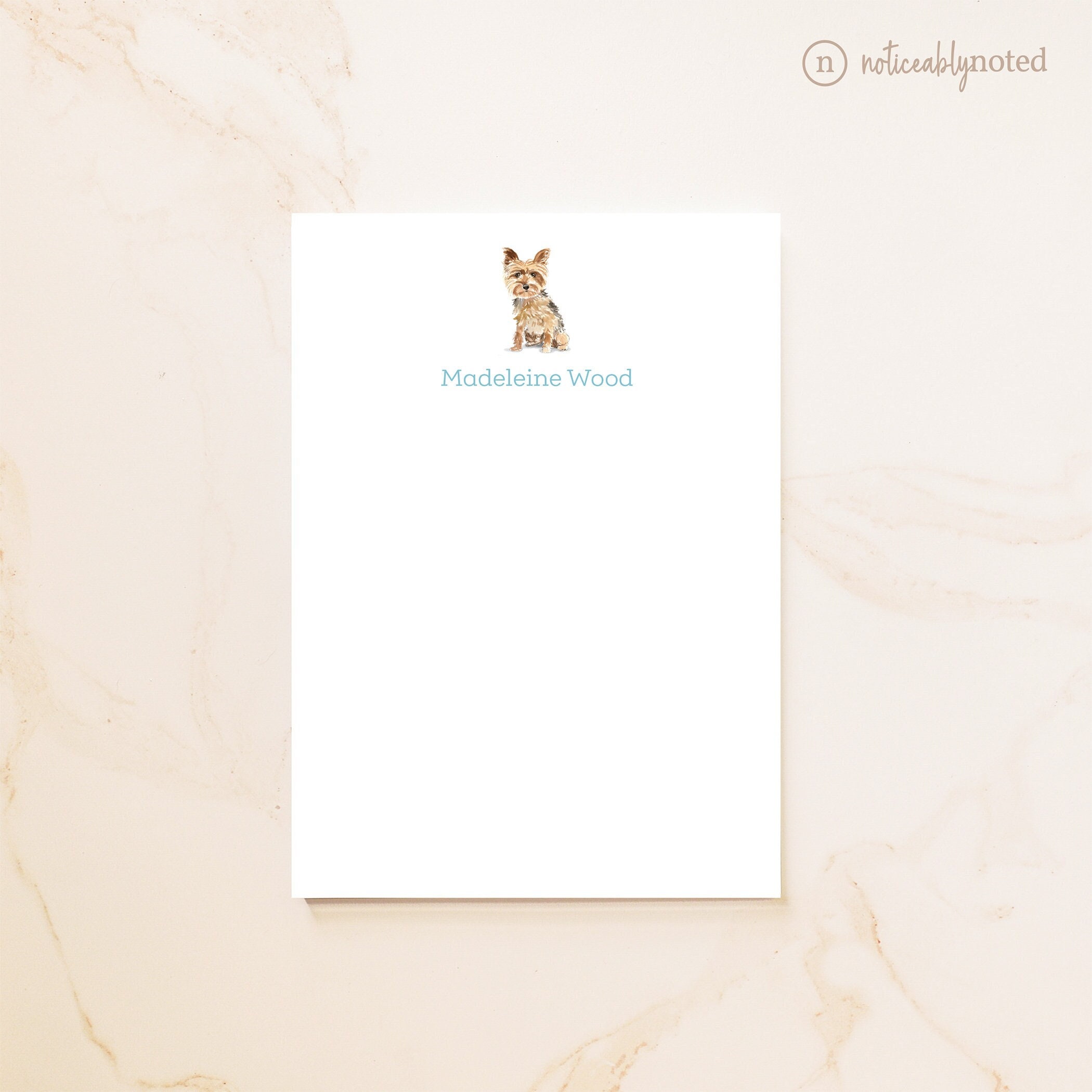 Yorkie Personalized Notepad - Custom Yorkshire Terrier Memo - Dog Lov…