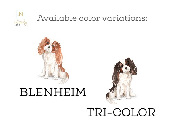 CAVALIER KING CHARLES SPANIEL DOGS LARGE HAND//GUEST TOWEL TRI BLENHEIM ART PRINT