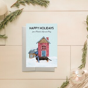 Dachshund Christmas Cards, Dachshund Greeting Card, Dog Christmas Card, Dachshund Holiday, Dog Holiday, Personalized Christmas Cards, DG22