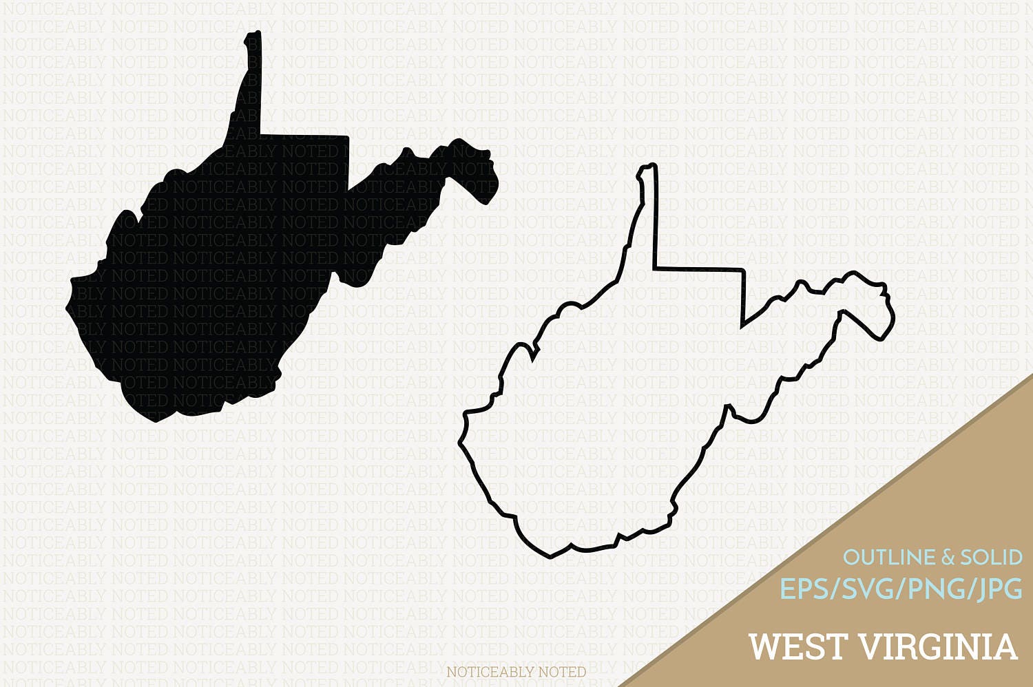 West Virginia Vector State Clipart WV Clip Art West | Etsy