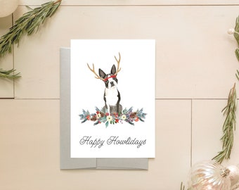 30+ Boston Terrier Christmas Cards 2021