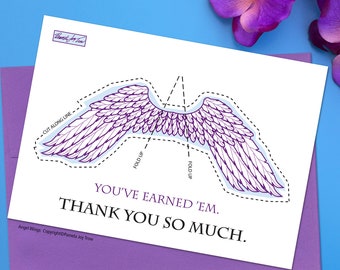 Thank You Card Angel Wings