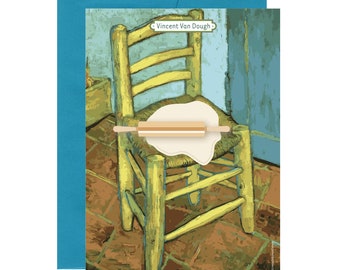Surreal Meal: Van Dough Greeting Card Van Gogh Art Humor Parody