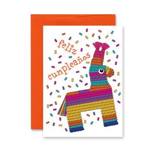 Carte de joyeux anniversaire Feliz Cumpleaños, hispanophone