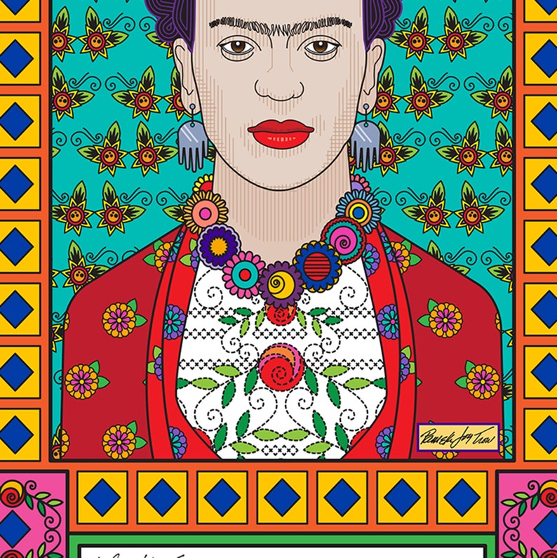 I Love You Frida Art Print Honoring Mexican Artist Frida Kahlo 8x10 - Etsy