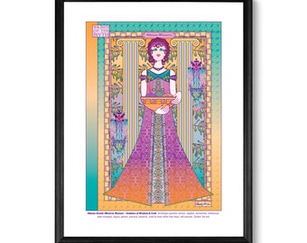 Kunstdruck der griechischen Mythologie Athena-Minerva
