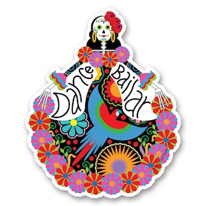 Catrina&#39;s Dance Day of the Dead Sticker