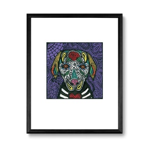 Dog Art Print Mi Perro Pet Day of the Dead Dia de los Muertos 8 x 10 Sugar Skull