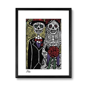 Bliss - Felicidad Hochzeit Hochzeit 20x10 Kunstdruck Tag der Toten-Dia de los Muertos