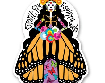 Catrina's Spirit Day of the Dead Sticker Monarch Butterfly