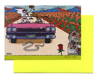 6 Different Day of the Dead Blank Greeting Cards-Dia de los Muertos