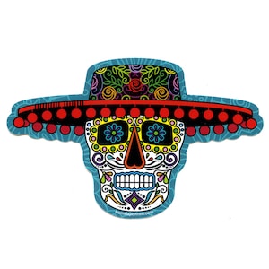 Mariachi Sticker, Day of The Dead Vinyl Stickers, Sugar Skull Stickers, Dia de los Muertos Decals