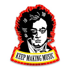 Beethoven sigue haciendo calcomanías de pegatinas musicales