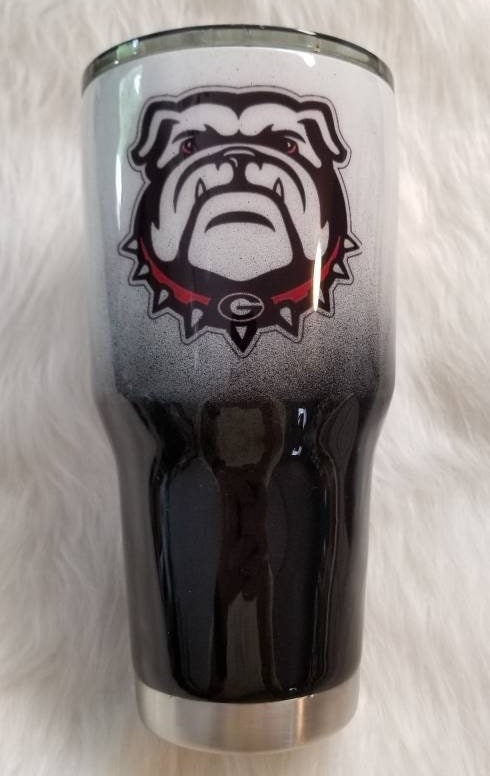 Corkcicle Stemless Wine Glass with Georgia Bulldogs 2023 Champions Logo