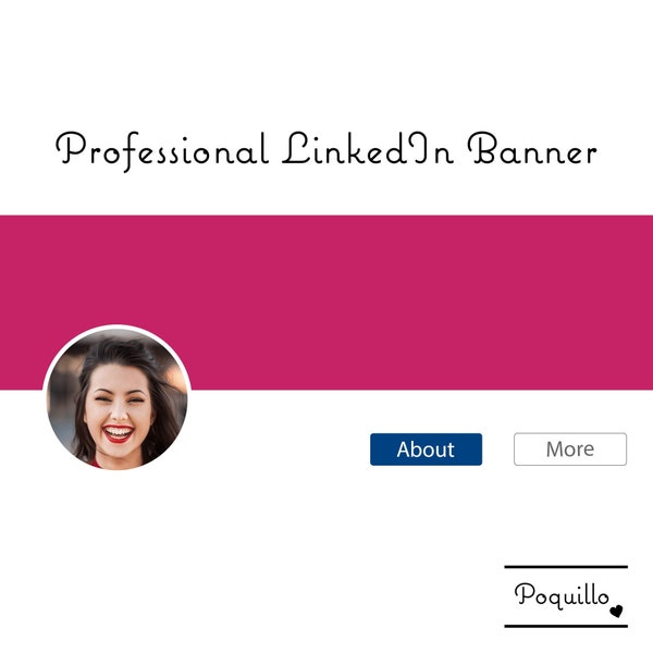 Prachtige stevige felroze LinkedIn-banner | Leuke roze kleur voor LinkedIn-profiel || Digitale PNG-bestand downloaden