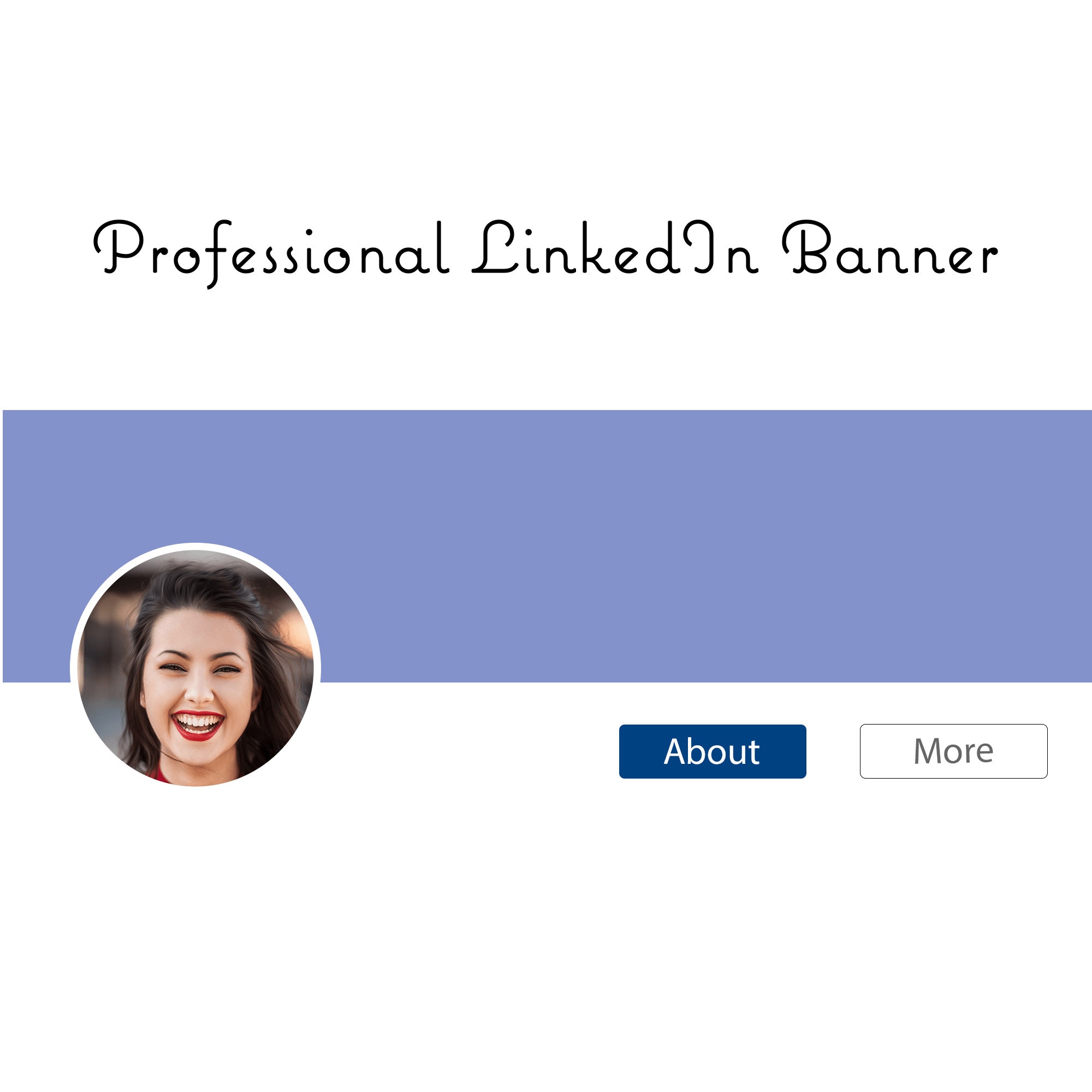 Gentle Misty Blue Linkedin Background Banner Digital PNG Etsy