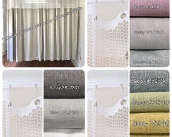 Privacy Curtains Pleated Drapes Includes Fabric Etsy