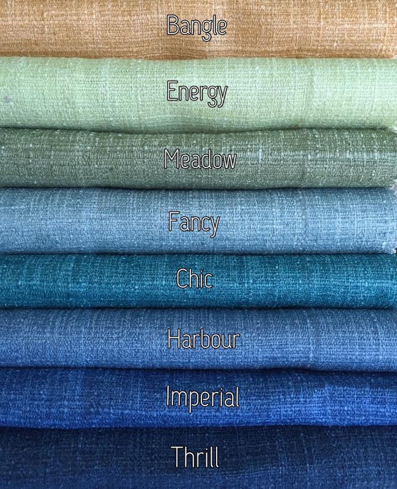 Pembrook Faux Tussah Raw Silk Drapery. 38 Beautiful Colors. | Etsy