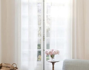 Custom Gorgeous Voile Sheer Curtains.  Available in 8 colors! Ideal for Living Room and Bedroom. Designer Header Styles.