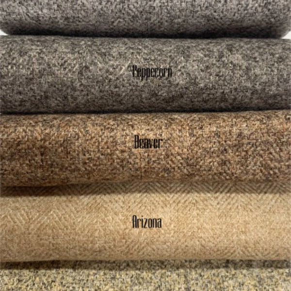 Herringbone Tweed Texture Fibreguard Stain Free technology Fabric by the yard for Upholstery and Drapery projects. 26 colors