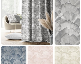 Renee Art Deco Drapery Panel: Viscose French Pleat Curtain, Made in Canada
