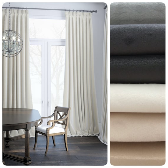 Society Soft Plush Velvet Designer Drapery Panels 23 Colors Etsy