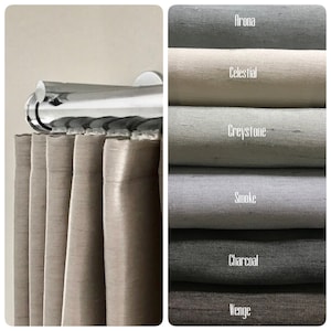 Silken Custom Drapery Collection. Faux Dupioni Silk Drapery and Curtains  in 24 colors. Pinch Pleat, French Pleat, Ripple Fold Styles.