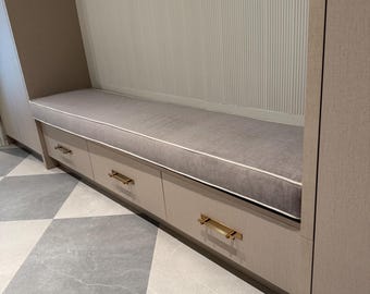 Custom-Made Velvet Bench Cushions. Custom-Made  to order .Designer Quality