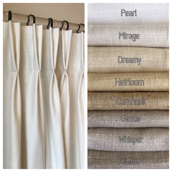 Pembrook Faux Tussah Raw Silk Drapery 38 Beautiful Colors Etsy