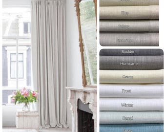 Custom 100% Cotton Drapery Panel: Pinch Pleat, French Pleat, Grommet, Rod Pocket