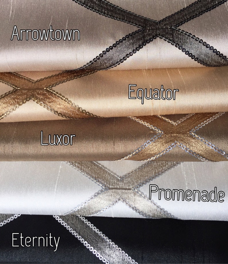 Faux Silk Custom Designer Drapery With Embroidery and Sequins Etsy Canada