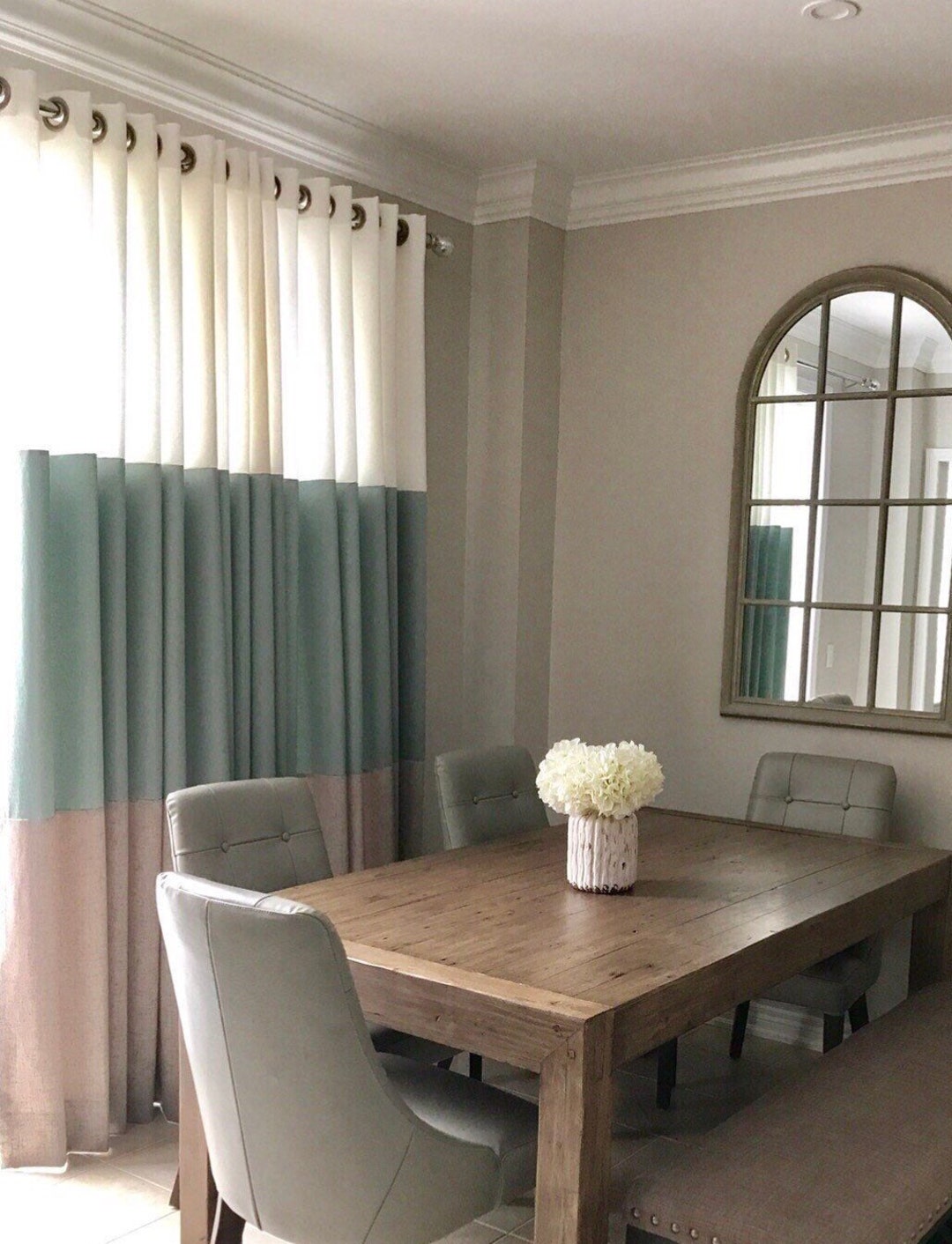 Reverie Custom Color Block Drapery .patio Door Draperies .made Etsy