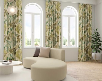 Laguna Beach Cotton Drapery Panels. Custom Handmade Curtains, Pinch/French/Flat Pleat styles.